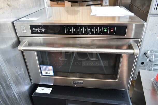 BRAND NEW SCRATCH AND DENT! 2024 Amana AMSO35 Heavy-Duty Commercial Steamer Microwave Oven. 208/240 Volts, 1 Phase.  - Image 2 of 5