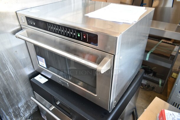 BRAND NEW SCRATCH AND DENT! 2024 Amana AMSO35 Heavy-Duty Commercial Steamer Microwave Oven. 208/240 Volts, 1 Phase.  - Image 3 of 5