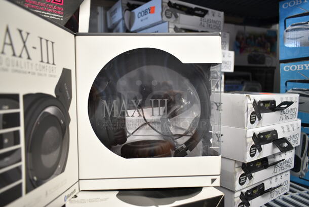 4 BRAND NEW IN BOX! Items Including Coby Max-III Wireless Folding Headphones, Coby Tunz Headphones, Coby Super Bass Headphones and Coby Karizma Headphones. 4 Times Your Bid! - Image 4 of 10