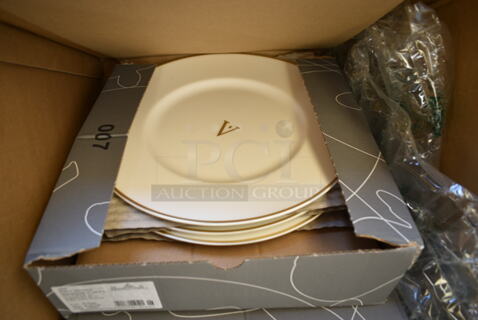 BRAND NEW SCRATCH AND DENT! Box of 4 Boxes of Rosenthal Jade Starr's Veronica Plates. 