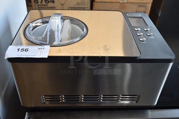 BRAND NEW SCRATCH AND DENT! Whynter ICM-200LS 2.1 Quart Capacity Automatic Compressor Ice Cream Maker in Stainless Steel. 115 Volts, 1 Phase. Tested and Working! - Image 2 of 5