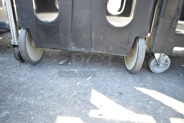 BRAND NEW! Black Poly Dish Cart on Commercial Casters.  - Image 2 of 2