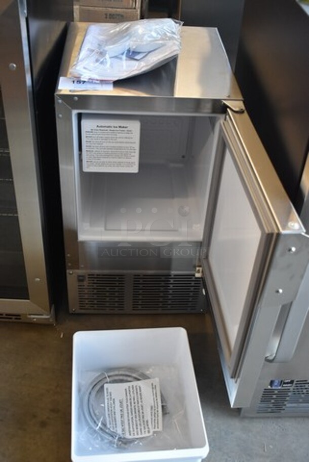 BRAND NEW SCRATCH AND DENT! Whynter MIM-14231SS Stainless Steel 14” Undercounter Automatic Marine Ice Maker 23lb Daily Output. 115 Volts, 1 Phase. Tested and Working! - Image 3 of 5
