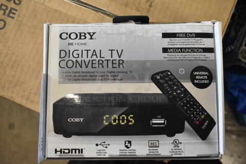 4 BRAND NEW IN BOX! Coby CSTB-600 Digital TV Converter. 4 Times Your Bid! 
