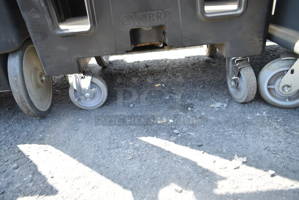 BRAND NEW! Black Poly Dish Cart on Commercial Casters.  - Image 2 of 2