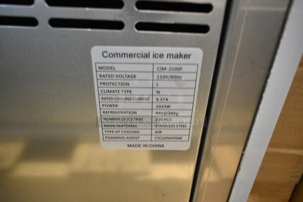 BRAND NEW SCRATCH AND DENT! CIM-2100F Stainless Steel Commercial 350lb/24h Ice Head. 110 Volts, 1 Phase.  - Image 5 of 5