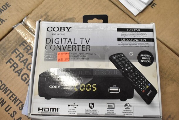 4 BRAND NEW IN BOX! Coby CSTB-600 Digital TV Converter. 4 Times Your Bid!  - Image 1 of 4