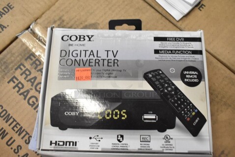 4 BRAND NEW IN BOX! Coby CSTB-600 Digital TV Converter. 4 Times Your Bid! 
