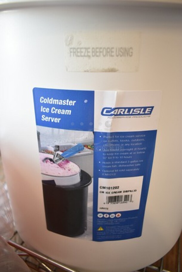 2 BRAND NEW SCRATCH AND DENT! Cambro CM101202 White 3 Gallon Coldmaster Ice Cream Cold Crock with Lid. 2 Times Your Bid!  - Image 5 of 5