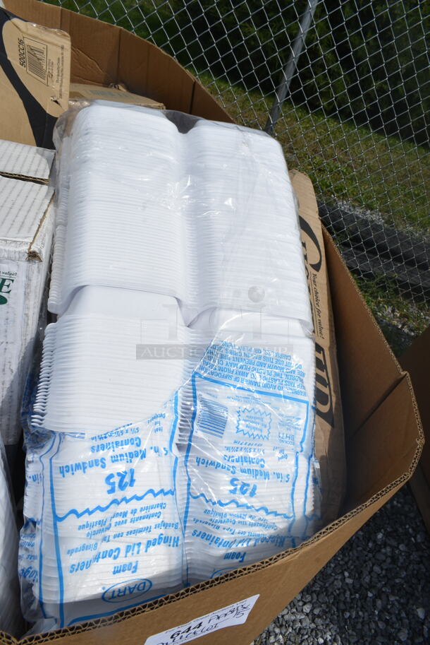 PALLET LOT of 15 BRAND NEW Boxes Including 90HTPF3R White Foam Three-Compartment Square, 433DS15 Choice 15" x 10 3/4" Customizable Interfolded Deli Wrap Wax Paper - 6000/Case, 500CC16 16 oz. Plastic Cold Cup - 1000/Case, 128HD8COMBO Choice Heavy Duty 8 oz. Microwavable Translucent Plastic Deli Container and Lid Combo Pack - 240/Case, 274MOPBCKTBR Lavex 35 Qt. Brown Mop Bucket & Side Press Wringer Combo. 15 Times Your Bid! - Image 3 of 12