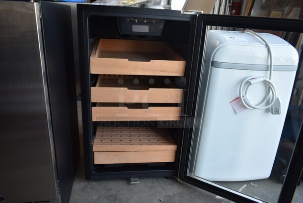 BRAND NEW SCRATCH AND DENT! Whynter CHC-421HC 4.2 cu.ft. Cigar Cabinet Cooler and Humidor with Humidity Temperature Control and Spanish Cedar Shelves. 115 Volts, 1 Phase. Tested and Working! - Image 3 of 5