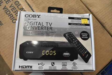 4 BRAND NEW IN BOX! Coby CSTB-600 Digital TV Converter. 4 Times Your Bid!