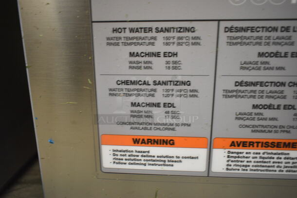 BRAND NEW SCRATCH AND DENT! Ecoline by Hobart EDH-1 Electric High Temperature Door-Type Dishwasher with Booster Heater - 208-240 Volts.  - Image 3 of 5