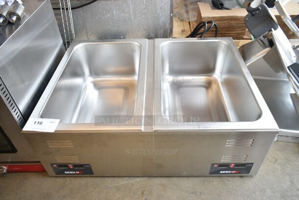BRAND NEW SCRATCH AND DENT! 2023 ServIt 423FW200D 12" x 20" Full Size Dual Well Electric Countertop Food Warmer with Digital Controls. 120 Volts, 1 Phase. Tested and Working! - Image 2 of 6