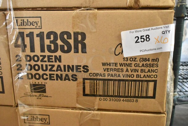 6 Boxes of 24 BRAND NEW! Libbey 4113SR Charisma 13 Ounce White Wine Glass. 6 Times Your Bid!  - Image 2 of 3