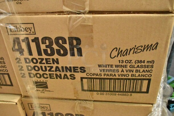 6 Boxes of 24 BRAND NEW! Libbey 4113SR Charisma 13 Ounce White Wine Glass. 6 Times Your Bid!  - Image 3 of 3