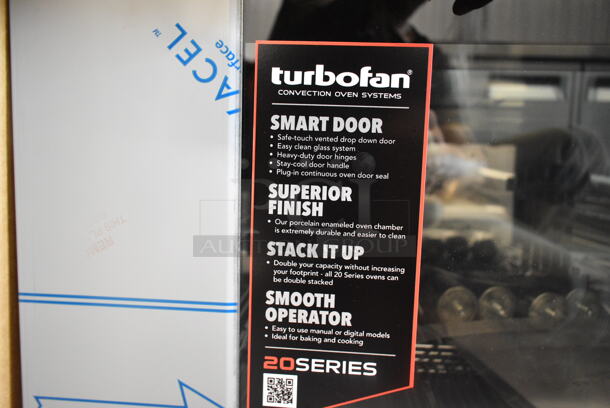 BRAND NEW SCRATCH AND DENT! Turbofan Moffat E28M4 20MSERIES Stainless Steel Commercial Countertop Electric Powered Convection Oven. 220-240 Volts, 1 Phase.  - Image 5 of 6