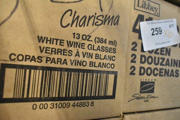 6 Boxes of 24 BRAND NEW! Libbey 4113SR Charisma 13 Ounce White Wine Glass. 6 Times Your Bid!  - Image 3 of 3