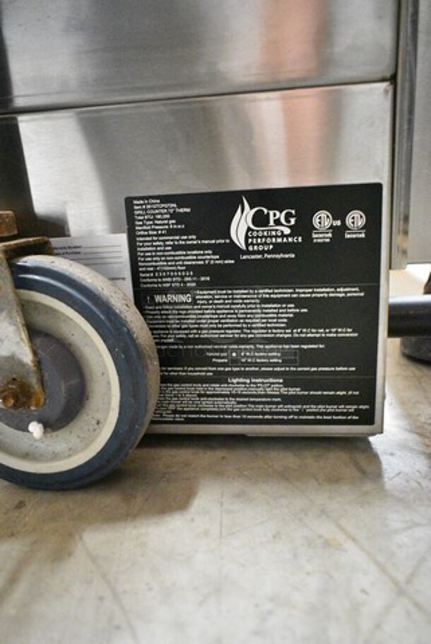 BRAND NEW SCRATCH AND DENT! 2023 Cooking Performance Group CPG 351GTCPG72NL 72" Natural Gas Countertop Griddle with Thermostatic Controls. 180,000 BTU.  - Image 7 of 7