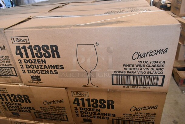 9 Boxes of 24 BRAND NEW! Libbey 4113SR Charisma 13 Ounce White Wine Glass. 9 Times Your Bid!  - Image 2 of 3