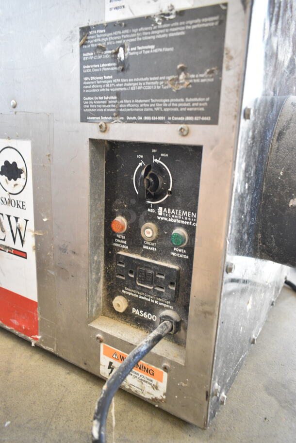 Abatement Technologies PAS600 Metal Commercial Air Scrubber / Smoke Eater. 120 Volts, 1 Phase.  - Image 4 of 6