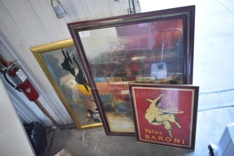 3 Various Framed Pictures. 3 Times Your Bid!