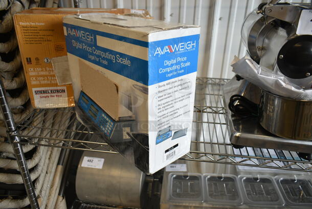 BRAND NEW SCRATCH AND DENT! AvaWeigh 334PCS15 15 lb. Digital Price Computing Scale. Tested and Working! - Image 3 of 5