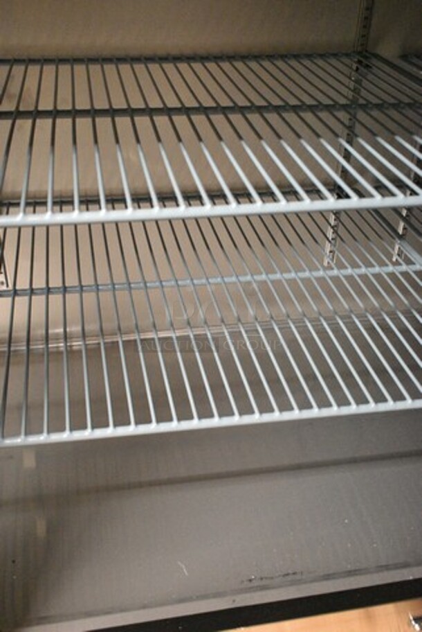 BRAND NEW SCRATCH AND DENT! 2024 Avantco 178UBB4GHCS 90" Stainless Steel Counter Height Glass Door Back Bar Refrigerator with LED Lighting. 115 Volts, 1 Phase. Tested and Working!  - Image 5 of 6