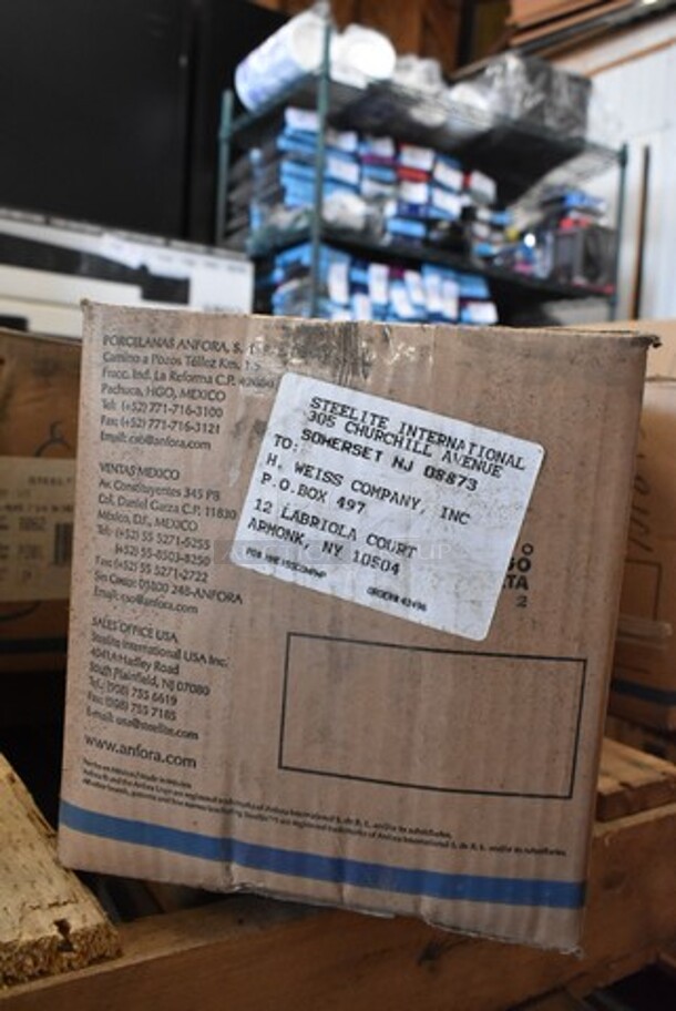 4 Boxes of 24 BRAND NEW! Steelite B062P201 NR Plate 7-1/4" Checkerboard Rim. 4 Times Your Bid!  - Image 3 of 4