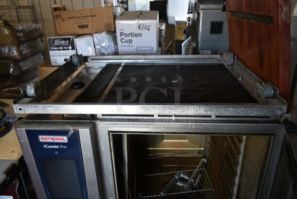 BRAND NEW SCRATCH AND DENT! 2021 Rational LM100EE Stainless Steel Commercial Electric Powered iCombi Convection Oven w/ Equipment Stand. 440/480 Volts, 3 Phase.  - Image 8 of 10