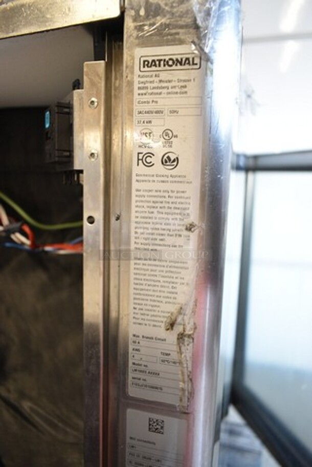 BRAND NEW SCRATCH AND DENT! 2021 Rational LM100EE Stainless Steel Commercial Electric Powered iCombi Convection Oven w/ Equipment Stand. 440/480 Volts, 3 Phase.  - Image 9 of 10