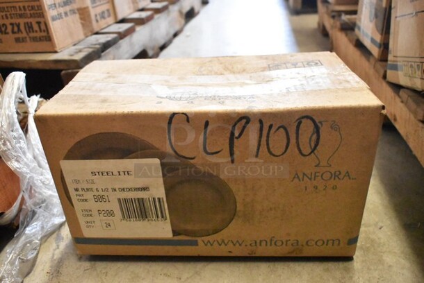 6 Boxes of 24 BRAND NEW! Steelite B061 P200 NR Plate 6-1/2" Red Checkerboard Rim. 6 Times Your Bid!  - Image 2 of 4