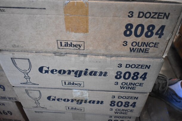 4 Boxes of 36 BRAND NEW! Libbey 8084 Georgian 3 ounce Wine Glasses. 4 Times Your Bid! - Image 2 of 3