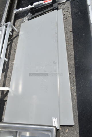 BRAND NEW SCRATCH AND DENT! Lot of 2 Gray Metal Pieces