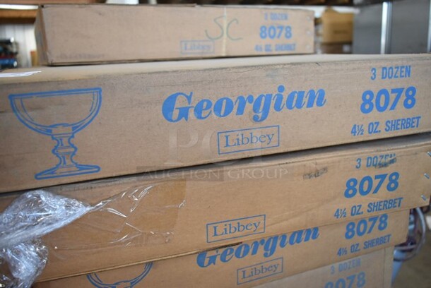 5 Boxes of 36 BRAND NEW! Libbey 8078 Georgian 4.5 oz Sherbet Glasses. 5 Times Your Bid! - Image 2 of 2