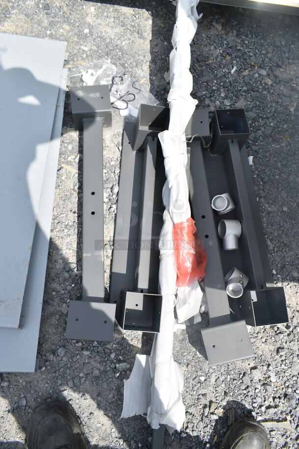 BRAND NEW SCRATCH AND DENT! Lot of 2 Gray Metal Pieces - Image 4 of 4