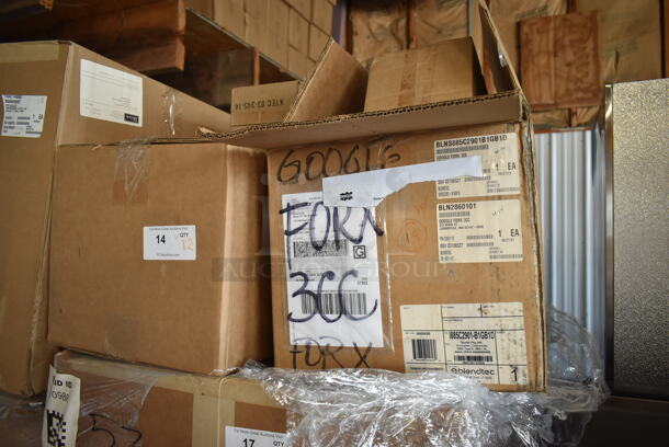 2 BRAND NEW Boxes Including Blendtec C825C11Q-B1GB1A Connoisseur 825 3.8 hp Blender with Sound Enclosure and Blendtec I885C2901-B1GB1D Stealth 885 In-Counter Blender Package With Noise Reduction. 2 Times Your Bid! Tested and Working! - Image 2 of 9