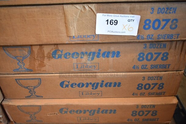 6 Boxes of 36 BRAND NEW! Libbey 8078 Georgian 4.5 oz Sherbet Glasses. 6 Times Your Bid! - Image 2 of 2