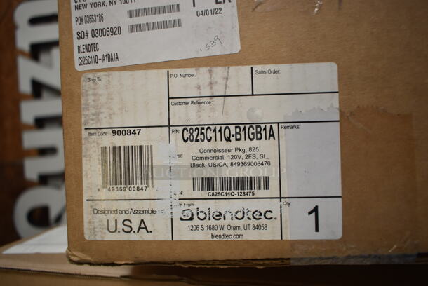 2 BRAND NEW Boxes Including Blendtec C825C11Q-B1GB1A Connoisseur 825 3.8 hp Blender with Sound Enclosure and Blendtec I885C2901-B1GB1D Stealth 885 In-Counter Blender Package With Noise Reduction. 2 Times Your Bid! Tested and Working! - Image 4 of 9