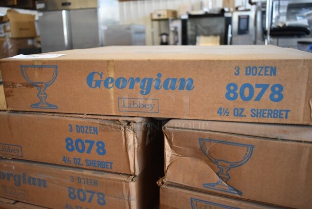 6 Boxes of 36 BRAND NEW! Libbey 8078 Georgian 4.5 oz Sherbet Glasses. 6 Times Your Bid! - Image 2 of 2