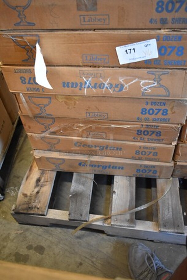 6 Boxes of 36 BRAND NEW! Libbey 8078 Georgian 4.5 oz Sherbet Glasses. 6 Times Your Bid! - Image 2 of 3
