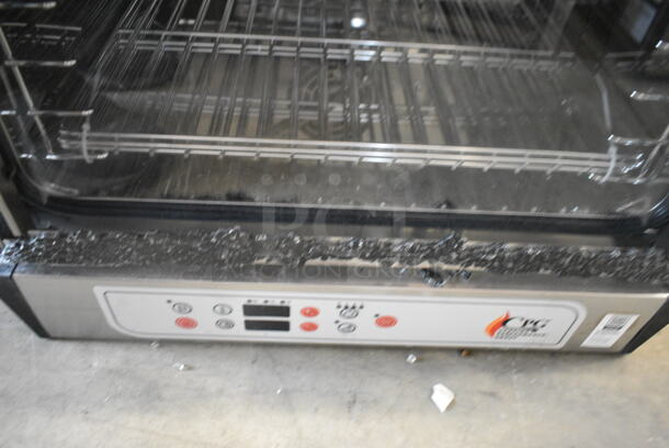 BRAND NEW SCRATCH AND DENT! Cooking Performance Group CPG 351COHD3A Stainless Steel Countertop Half Size Electric Powered Convection Oven. See Pictures for Broken Glass on Door. 110 Volts, 1 Phase. Tested and Working! - Image 2 of 8