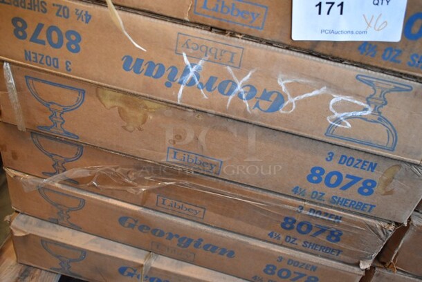 6 Boxes of 36 BRAND NEW! Libbey 8078 Georgian 4.5 oz Sherbet Glasses. 6 Times Your Bid! - Image 3 of 3