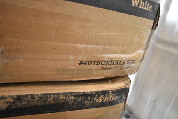 2 Box of 8 BRAND NEW SCRATCH AND DENT! Baker's Lane 407BUNHALFWH Half Size 18 Gauge Non-Stick 13" x 18" White Wire in Rim Aluminum Bun / Sheet Pan / Tray. 2 Times Your Bid!  - Image 5 of 5