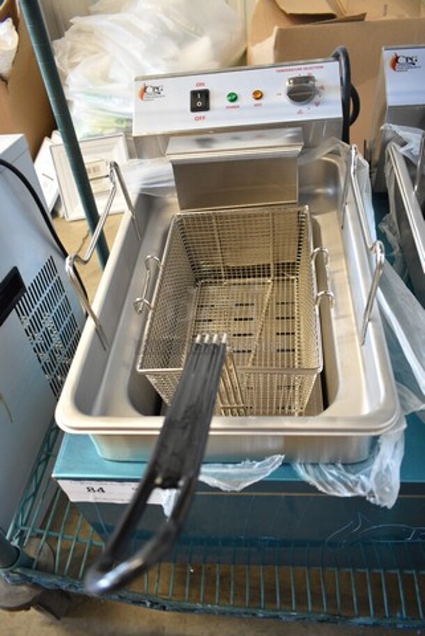 BRAND NEW SCRATCH AND DENT! 2023 Cooking Performance Group CPG 351EF302 Stainless Steel Electric Powered 30 lb. Dual Tank Heavy-Duty Countertop Fryer w/ 2 Metal Fry Baskets. 208-240 Voltas, 1 Phase.  - Image 5 of 8
