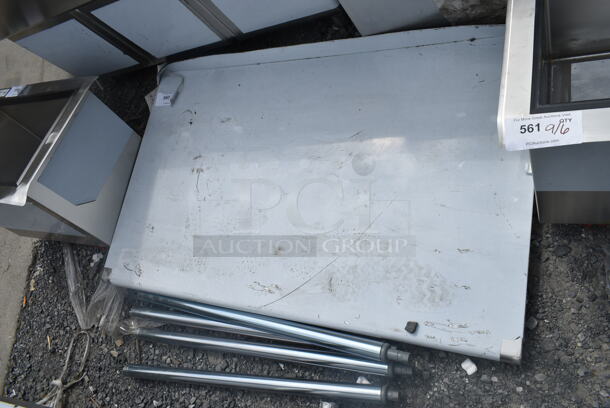 BRAND NEW SCRATCH AND DENT! Steelton 522ETSG30482 30" x 48" 18 Gauge 430 Stainless Steel Work Table with Undershelf and 2" Rear Upturn - Image 5 of 6