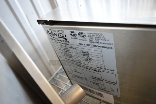 BRAND NEW SCRATCH AND DENT! Avantco 360CPT28HC Stainless Steel Commercial Countertop 2 Tier Refrigerated Rail. 115 Volts, 1 Phase. Tested and Working! - Image 4 of 4