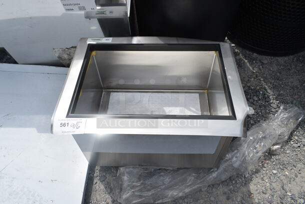 BRAND NEW SCRATCH AND DENT! Regency 600IB2418CP 18" x 24" Stainless Steel Drop-In Ice Bin with 7 Circuit Post-Mix Cold Plate. No Lid.  - Image 2 of 4
