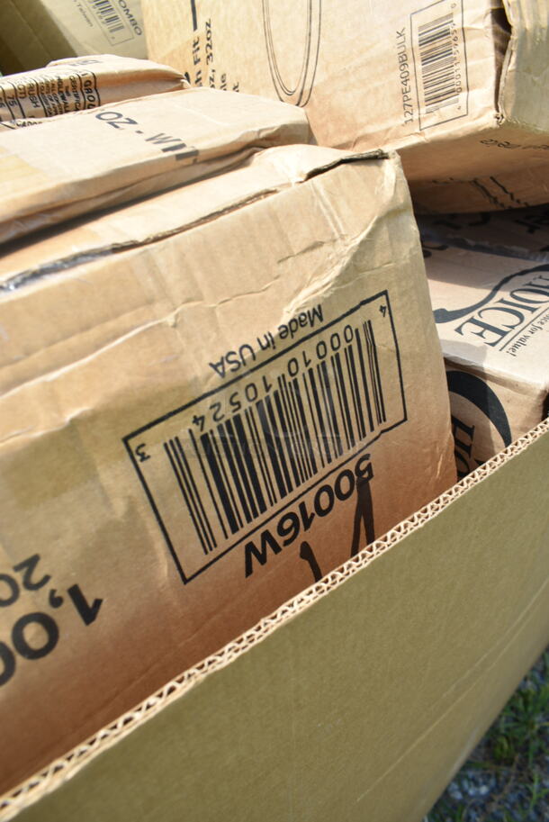 PALLET LOT of 15 BRAND NEW Boxes Including 395SP10 EcoChoice Compostable Sugarcane / Bagasse 10" x 10" Square Plate, 50016W Choice 16 oz. White Poly Paper Hot Cup - 1000/Case, 127PE409BULK Choice Translucent Deli Lid Flush Fit - 500/Case, 130BFORKWP Individually Wrapped Medium Weight Black Plastic Fork, 999PCC16 Choice 16 oz. Poly Paper Cold Cup - 50/Pack, 50016W White Poly Paper Hot Cup, 1340225.002 American Standard 1.0 GPM Deck-Mount Metering Faucet with 4" Centers. 15 Times Your Bid! - Image 12 of 12