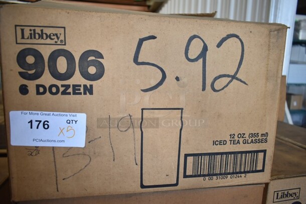 5 Boxes of 72 BRAND NEW! Libbey 906 12 oz Iced Tea Glasses. 5 Times Your Bid! - Image 2 of 3